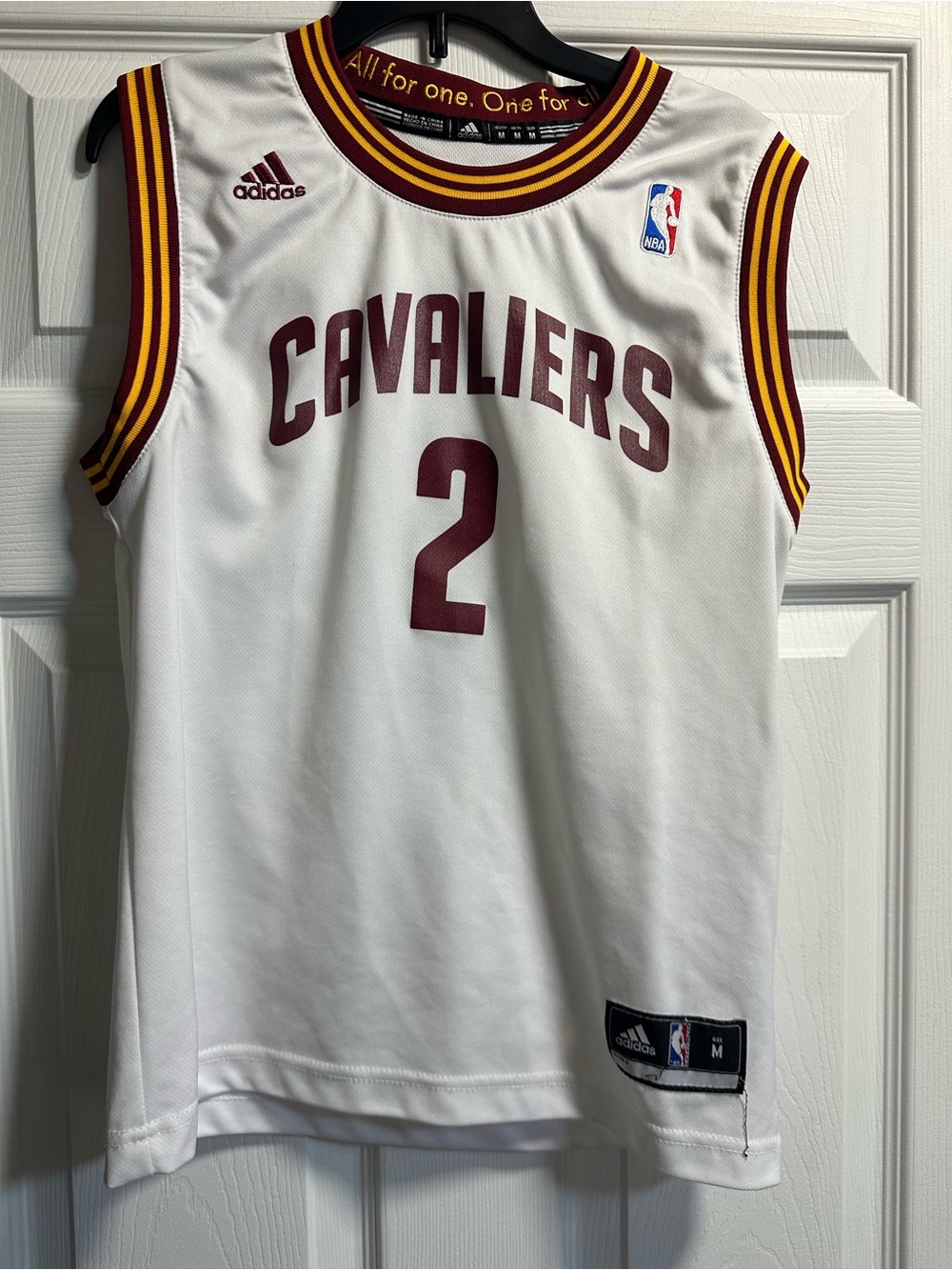 adidas Cleveland Cavaliers White Maroon & Gold #2 Basketball Jersey